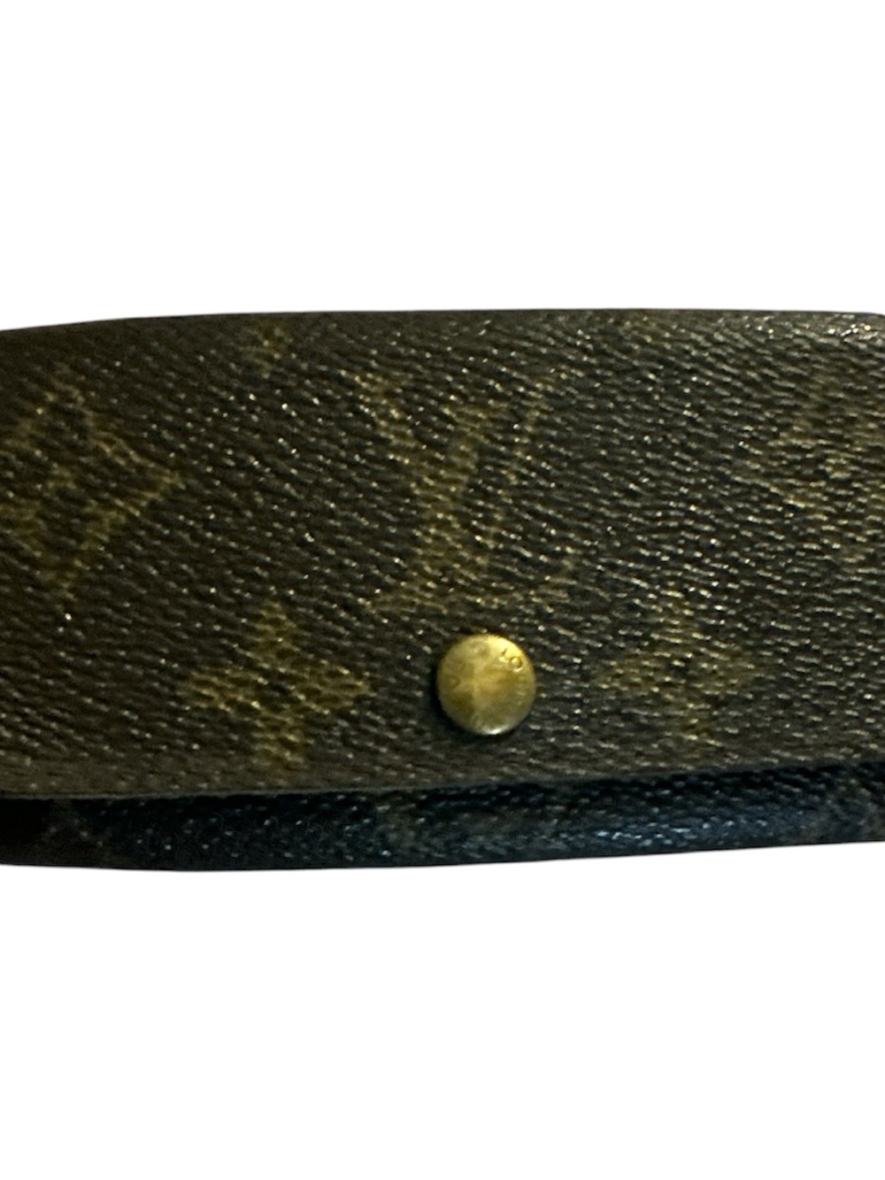 Louis Vuitton Monogram Canvas Belt with Gold-Tone key rings four good condition